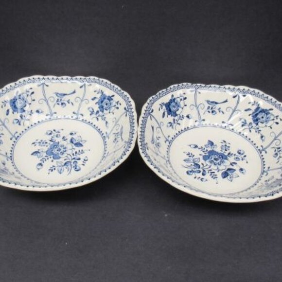 2 - Johnson Brothers China INDIES BLUE 6 Inch Square Cereal Bowls - Picture 3 of 4